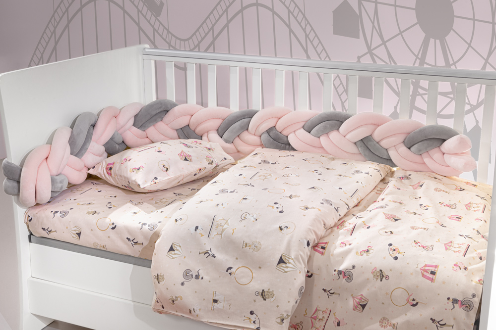 Πάντα Κούνιας Polyester 200x20εκ. Girl Saint Clair (Ύφασμα: Polyester, Χρώμα: Ροζ) - Saint Clair - 5206480546235