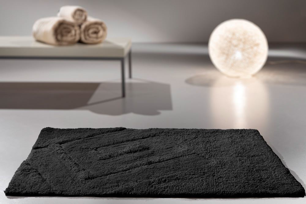 Ταπέτο Μπάνιου Βαμβακερό Trivia Black 40x60εκ. Guy Laroche (Ύφασμα: Βαμβάκι 100%, Χρώμα: Μαύρο) - Guy Laroche - 5206480515767