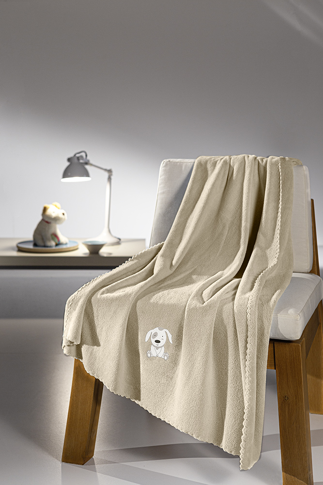 Guy Laroche Κουβέρτα Microfiber Κούνιας Puppy Natural 100x140εκ. Guy Laroche (Ύφασμα: Microfiber, Χρώμα: Natural, Μέγεθος: Κούνιας) - Guy Laroche - 5206480513626
