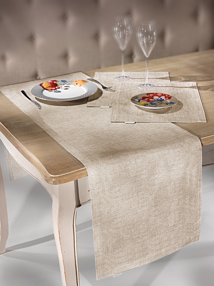 Διακοσμητικά και αξεσουαρ κουζίνας 24home - ΣΗΜΑΝΤΙΚΟ: Σε περίπτωση διαφοράς τιμής από το κατάστημα ισχύει παντα και μόνο η τιμή του καταστήματος Σουπλά 2 Όψεων Polyester 3007 Beige 45x33εκ. Saint Clai