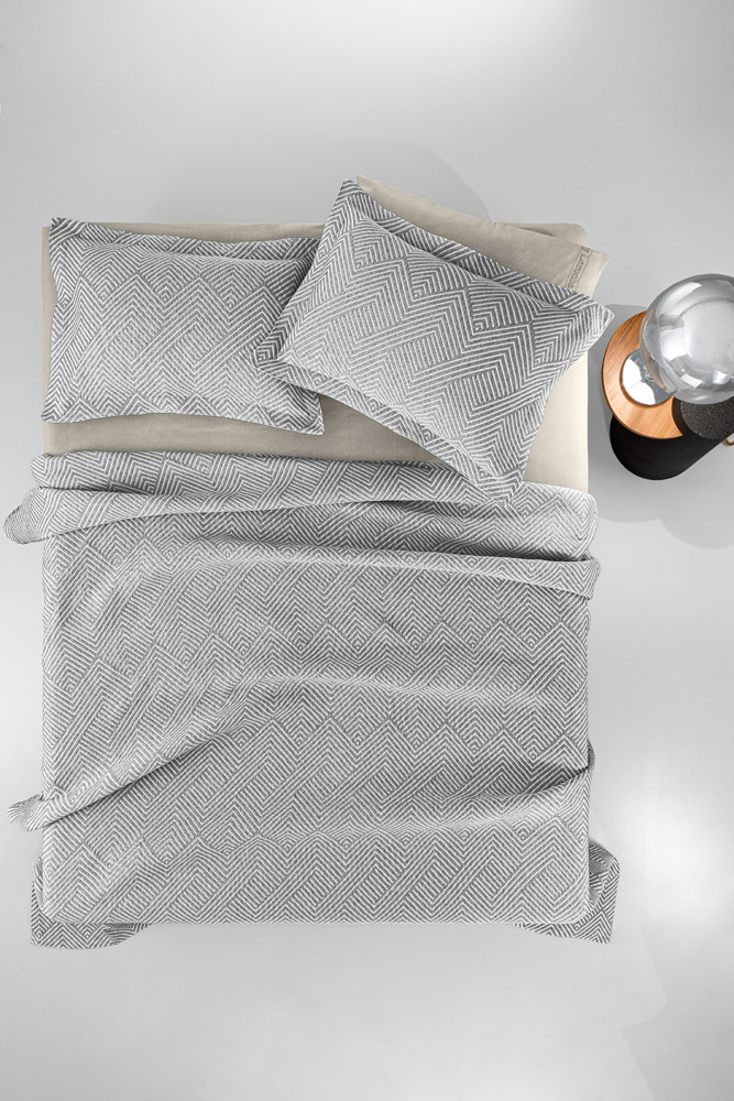 Κουβέρτα Polycotton King Tetris Anthracite 245x260εκ. G