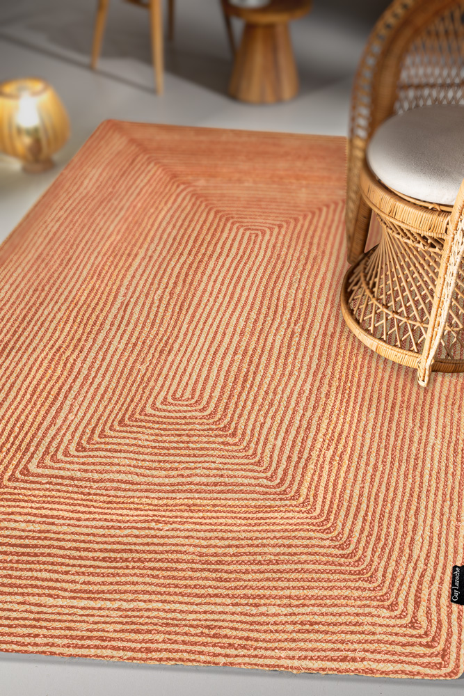 Guy Laroche Χαλί Jute 160x230εκ. Hartum Coral Guy Laroche (Χρώμα: Κοραλί , Ύφασμα: Jute (γιούτα)) - Guy Laroche - 5206480656194