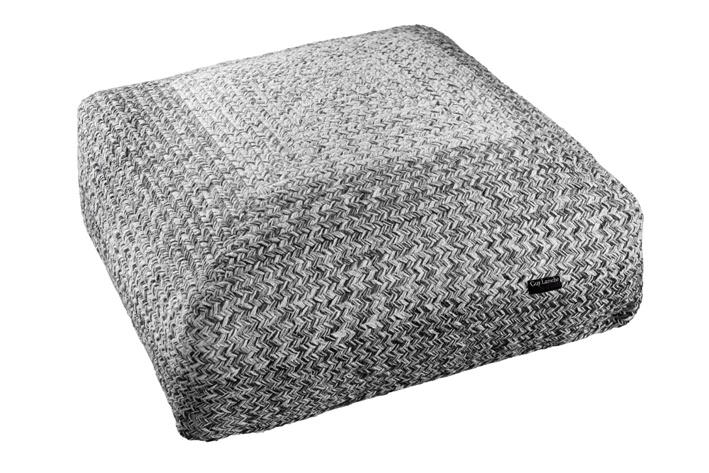 Πούφ Βαμβακερό 50x50x25εκ. Boho Shades Grey Guy Laroche (Ύφασμα: Βαμβάκι 100%, Χρώμα: Γκρι) - Guy Laroche - 5206480656767