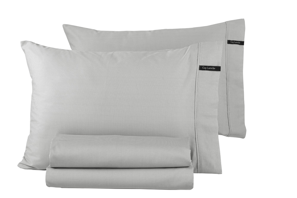 Ζεύγος Μαξιλαροθήκες Βαμβακοσατέν 50x70εκ. Minimal Silver Guy Laroche (Ύφασμα: Βαμβακοσατέν, Χρώμα: Ασημί ) - Guy Laroche - 5206480642463