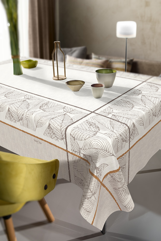 Τραπεζομάντηλο Αλέκιαστο Polyester 1046 Natural 145x145