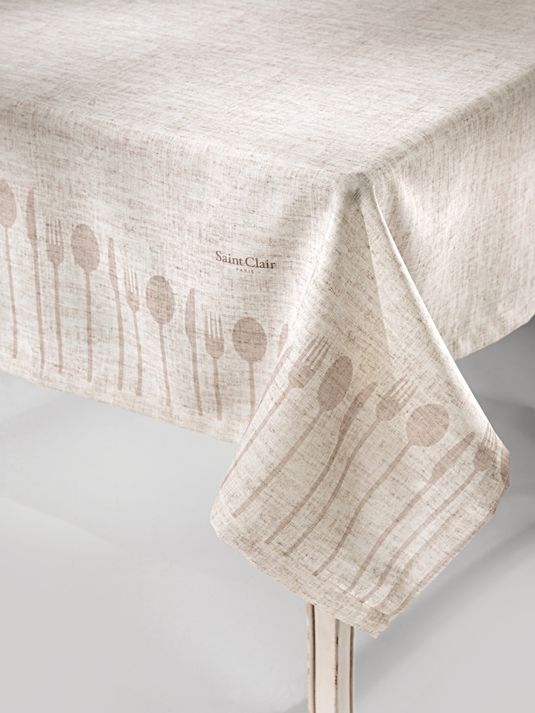 Τραπεζομάντηλο Αλέκιαστο Polyester 1007 Beige 145x145εκ