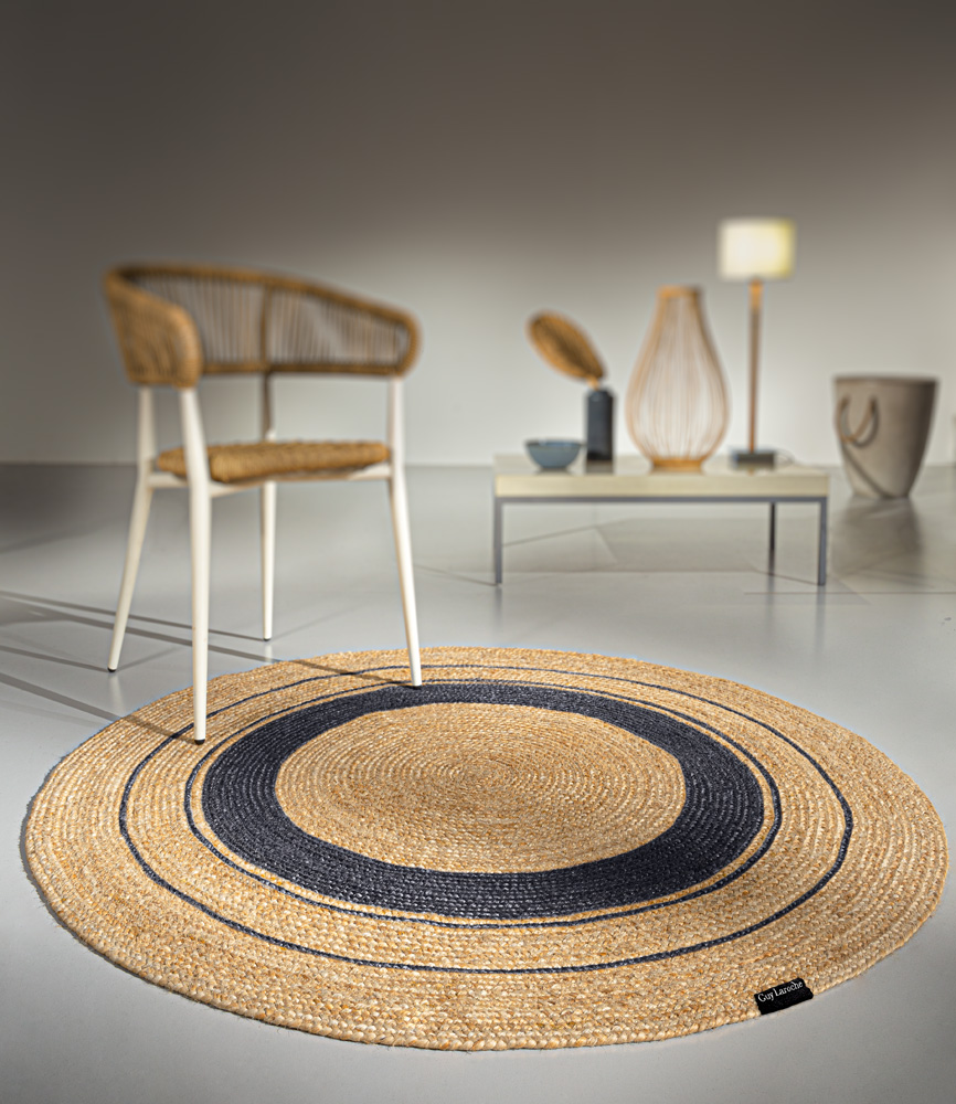 Χαλί Jute Grande Anthracite Round 150εκ. Guy Laroche (Χ