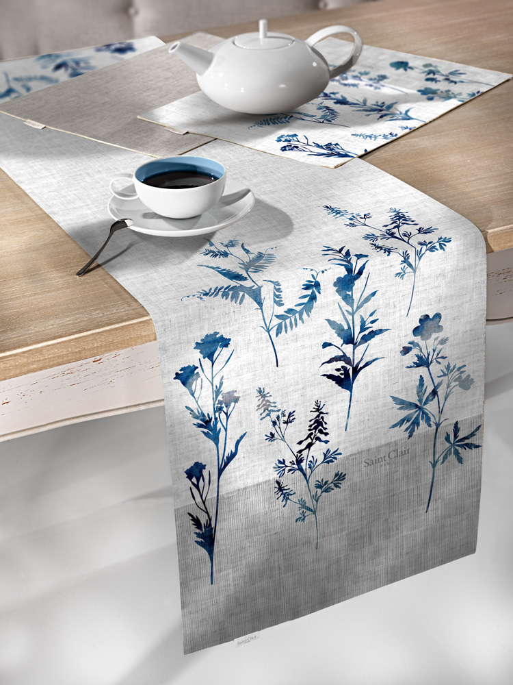 Saint Clair Runner 2 Όψεων Polyester 2055 Denim 40x160εκ. Saint Clair (Ύφασμα: Polyester, Χρώμα: Μπλε) - Saint Clair - 5206480659591