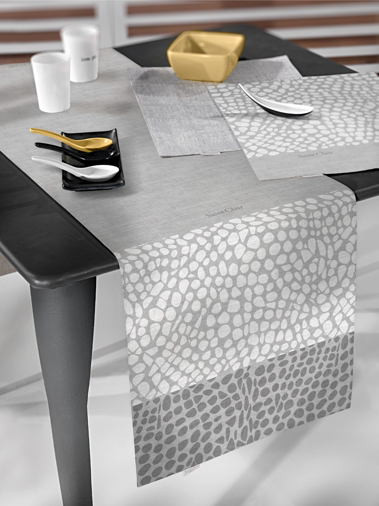 Σουπλά 2 Όψεων Polyester 3049 Silver 45x33εκ. Saint Cla