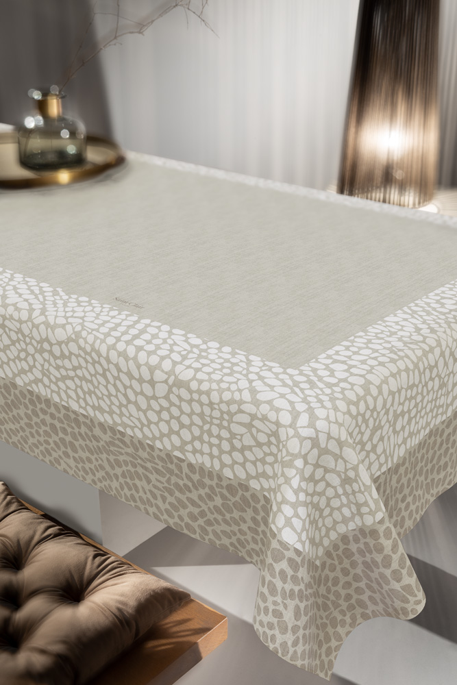 Τραπεζομάντηλο Αλέκιαστο Polyester 1047 Natural 145x180