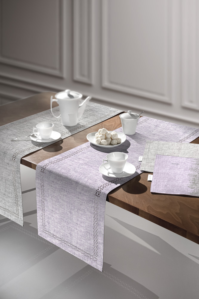 Runner 2 Όψεων Polyester Laser Cut 2007 Lilac 40x160εκ. Saint Clair (Ύφασμα: Polyester, Χρώμα: Λιλά) - Saint Clair - 5206480411427