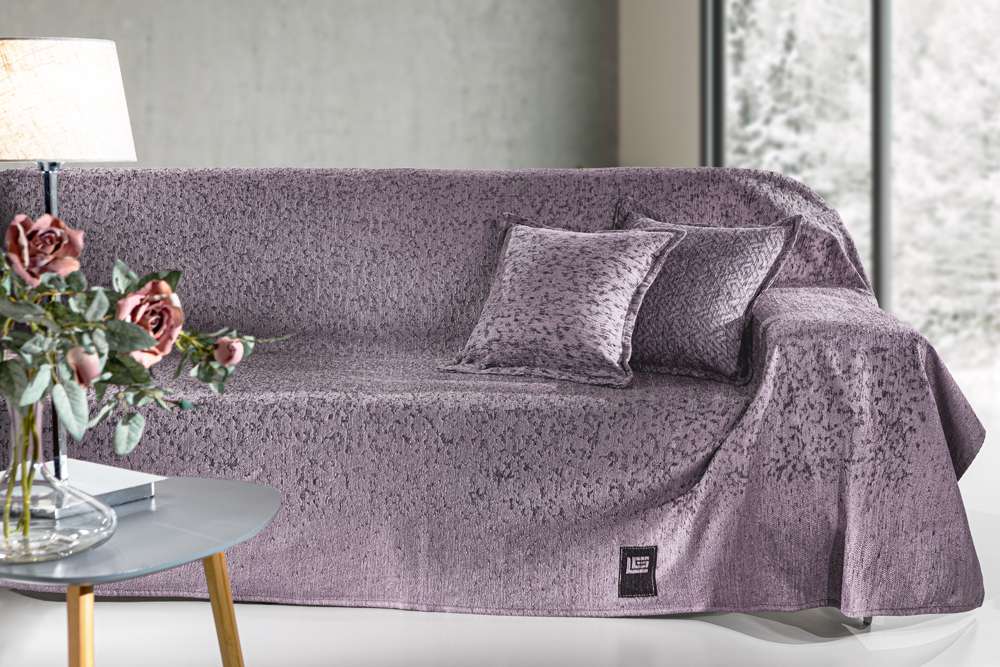 Guy Laroche Ριχτάρι Πολυθρόνας Polycotton Chenille Matis Purple 180x150εκ. Guy Laroche (Χρώμα: Μωβ, Ύφασμα: 37% Βαμβάκι-21% Polyester-42% Acrylic) - Guy Laroche - 5206480643613