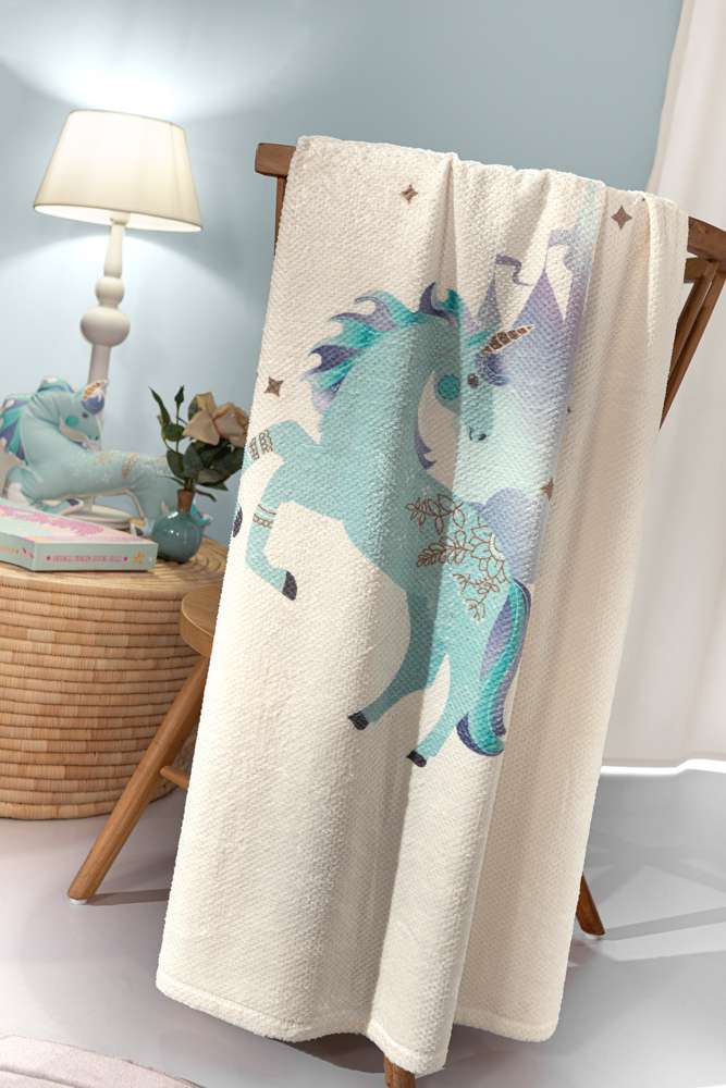 Κουβέρτα Μονή Ultrasoft Pinto Aqua 160x220εκ. Saint Cla