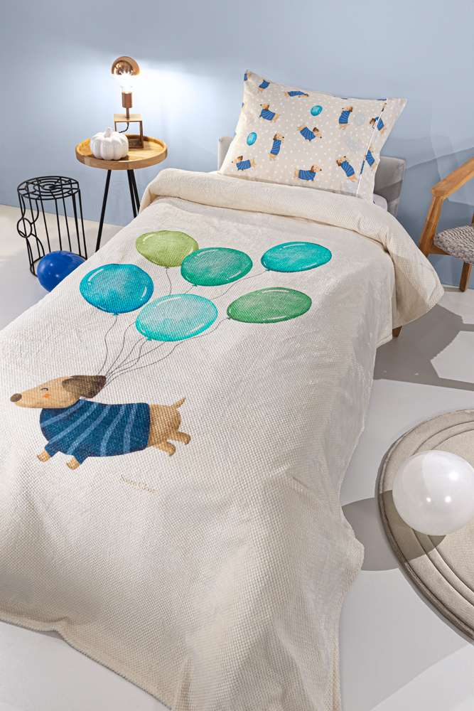 Saint Clair Κουβέρτα Μονή Ultrasoft Pet Blue 160x220εκ. Saint Clair (Ύφασμα: Polyester, Χρώμα: Μπλε) - Saint Clair - 5206480635625