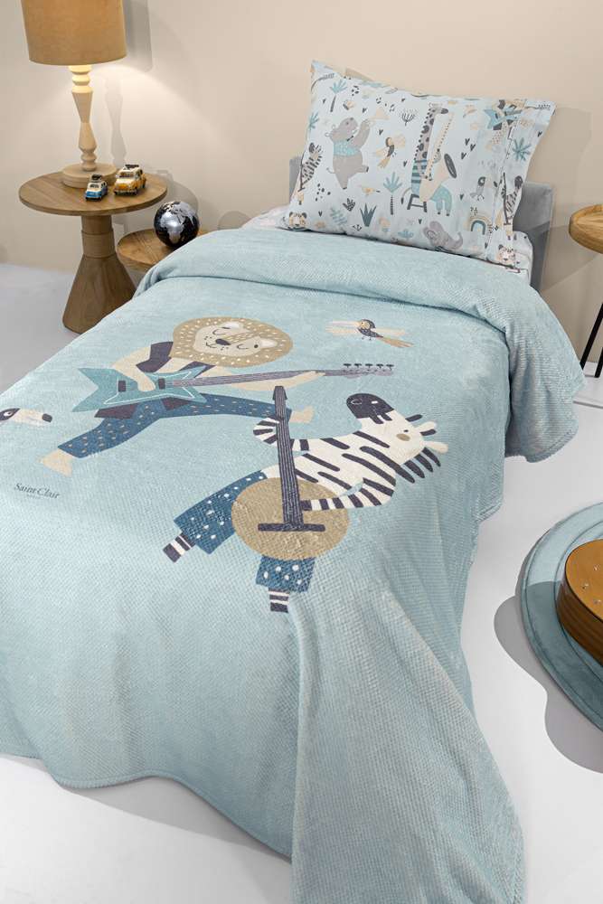 Saint Clair - ΣΗΜΑΝΤΙΚΟ: Σε περίπτωση διαφοράς τιμής από το κατάστημα ισχύει παντα και μόνο η τιμή του καταστήματος Κουβέρτα Μονή Ultrasoft Jazz Raf 160x220εκ. Saint Clair