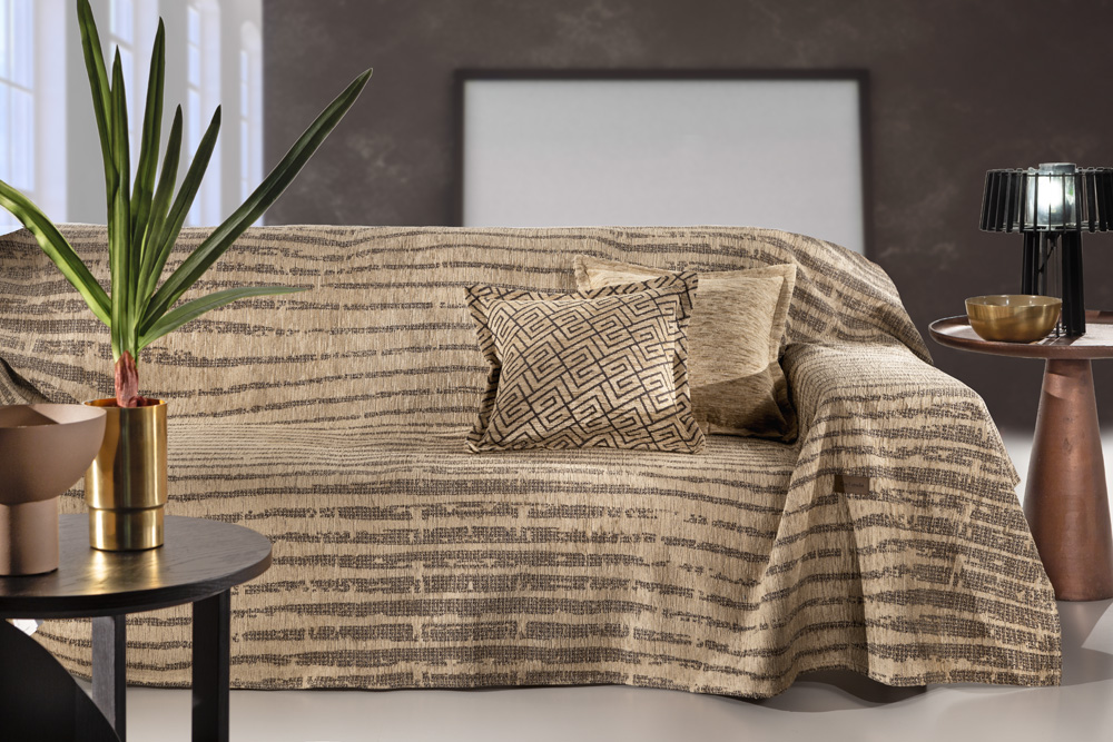 Ριχτάρι Διθέσιος Polycotton Chenille Sydney Golden 180x