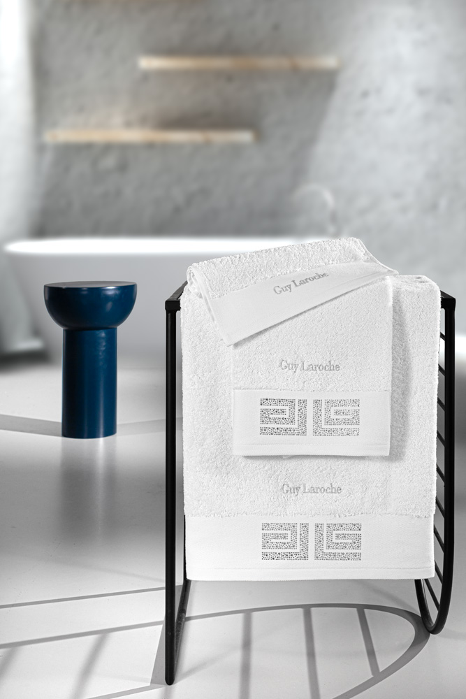 Σετ 3τμχ Πετσέτες Βαμβακερές Marlen White Guy Laroche (Ύφασμα: Βαμβάκι 100%, Χρώμα: Λευκό, Μέγεθος: Σετ) - Guy Laroche - 5206480668517