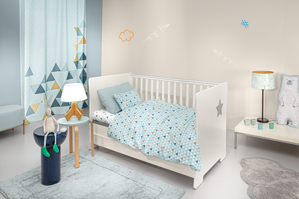 Σετ Σεντόνια Βαμβακερά Κούνιας 115x170εκ. Two 2 Twenty Aqua Guy Laroche (Ύφασμα: Βαμβάκι 100%, Τύπος κατωσέντονου: Χωρίς Λάστιχο, Μέγεθος: Σετ, Χρώμα: Aqua) - Guy Laroche - 5206480671739