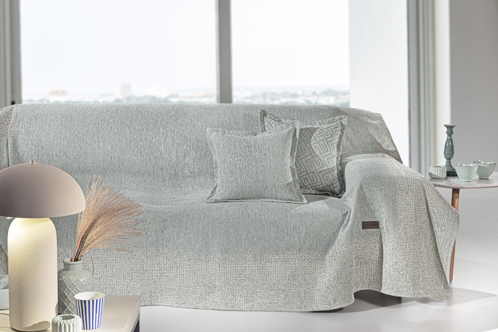 Ριχτάρι Διθέσιος Polycotton Chenille Perth Mint 180x250