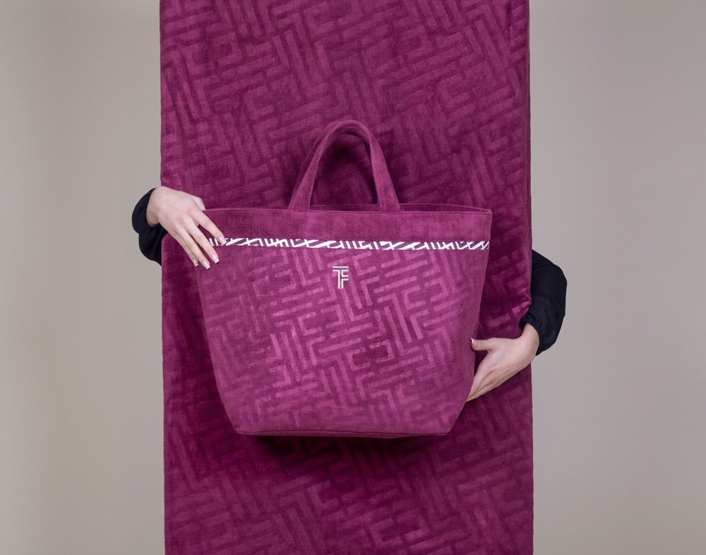 Feel and Touch Τσάντα Θαλάσσης Polyester-Poliammide 40x40x68εκ. Feel & Touch Icon Aubergine (Χρώμα: Μωβ, Ύφασμα: 88% Polyester-12% Polyamide) - Feel and Touch - 5206480676550