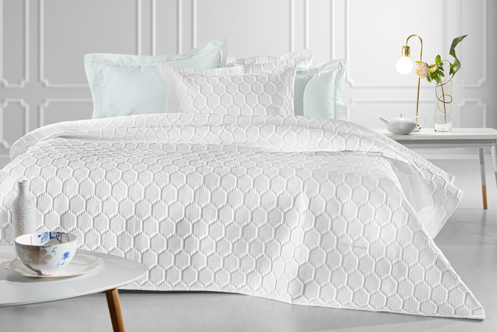 Σετ Κουβερλί Microsatin King Size 250x240εκ. Hive White