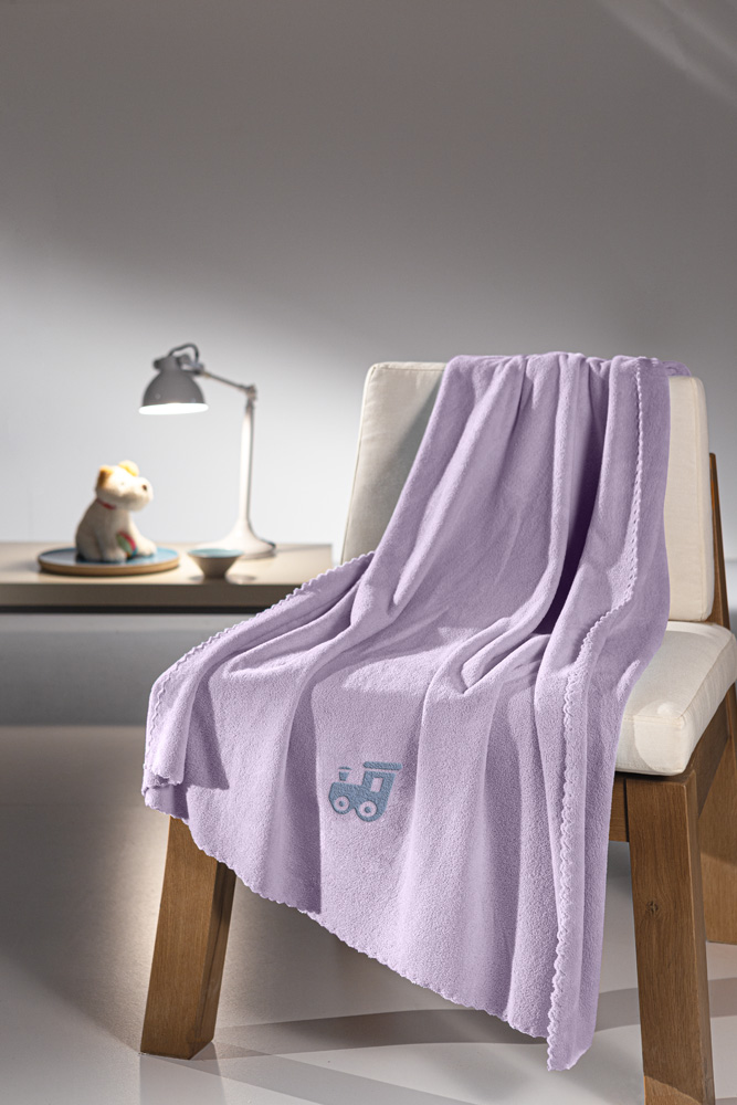 Κουβέρτα Kούνιας 100x140εκ. Microfiber Train Iris Guy L