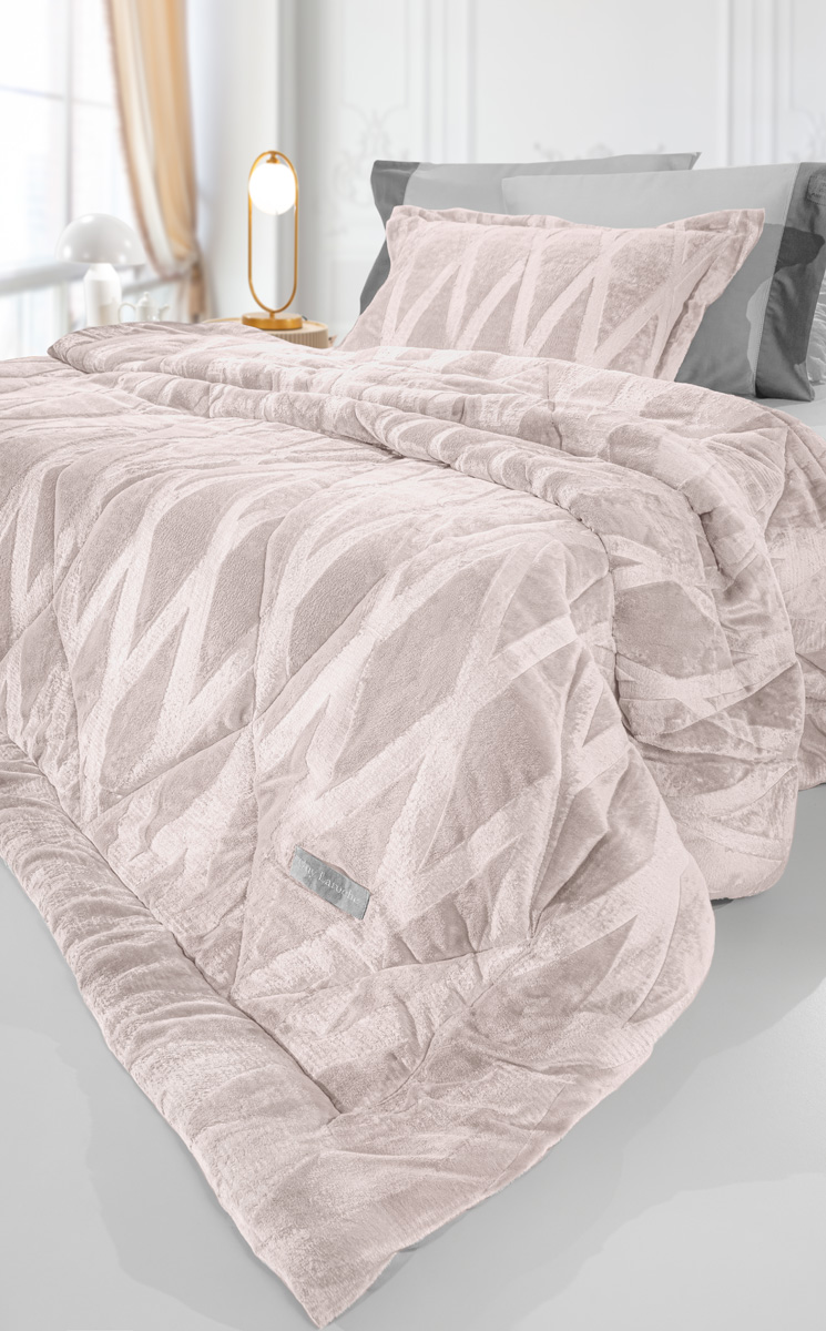 Πάπλωμα 2 Όψεων Ultrasoft Υπέρδιπλο 220x240εκ. Zadic Pudra Guy Laroche (Ύφασμα: Polyester, Χρώμα: Ροζ) - Guy Laroche - 5206480709043